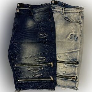 2 Pairs of Men's Denim Shorts, Jordan Craig Legacy Edition, Size 42